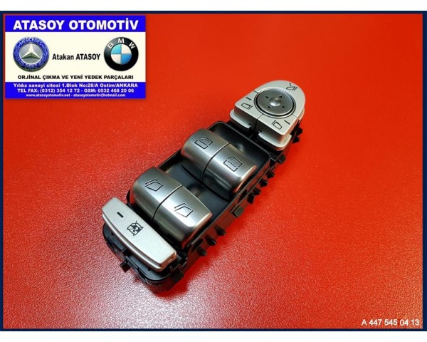 MERCEDES W447 VİANO CAM AÇMA DÜĞMESİ 4475450413 , 4475450513 , 4479054203 , 4479054303 A4475450413 A4475450513 A4479054203 A4479054303 A 447 545 04 13 A 447 545 05 13 A 447 905 42 03 A 447 905 43 03 W447 VİTO CAM DÜĞMESİ